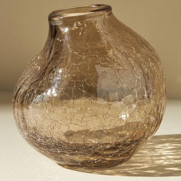 Anthropologie cracked glass abstract avant-garde vase - Picture 7 of 8